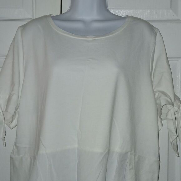 Crown & Ivy white blouse  casual top shirt  Sz 2X NWOT - Picture 3 of 7